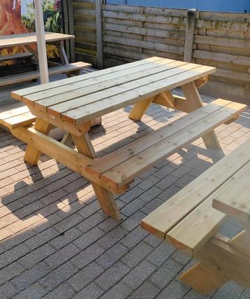 Picknicktafels geïmpregneerd tuinhout disponible aux enchères