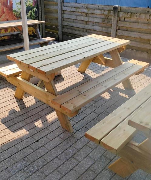 Picknicktafels geïmpregneerd tuinhout, Tuin en Terras, Picknicktafels, Nieuw, Rechthoekig, Hout, Inklapbaar, Ophalen of Verzenden