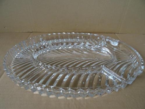 Vintage schaal hapjesschaal enorme kristallen hapjesschaal, Huis en Inrichting, Woonaccessoires | Schalen en Manden, Zo goed als nieuw