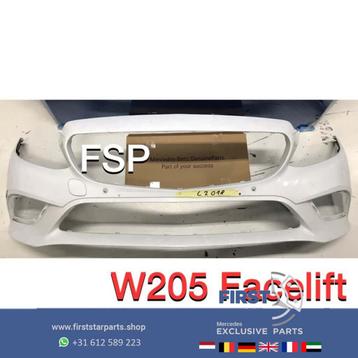 W205 Facelift Voorbumper wit Mercedes C Klasse 2019 2020 bum disponible aux enchères