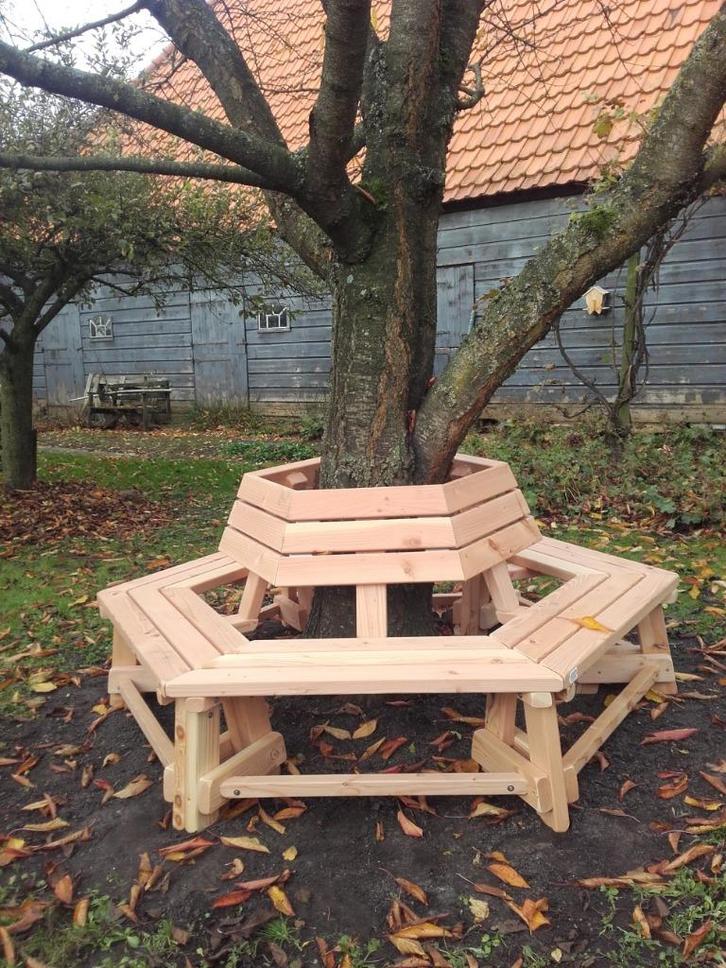 tuinbank om boom MAATWERK, Tuin en Terras, Tuinbanken, Hout, Ophalen