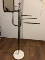 Vintage handdoekhouder/valet stand marmeren voet chroom, Ophalen, Zo goed als nieuw