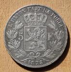 5 francs 1873 avec un trou d'explosion dans le nez, Argent, Enlèvement ou Envoi, Monnaie en vrac, Argent
