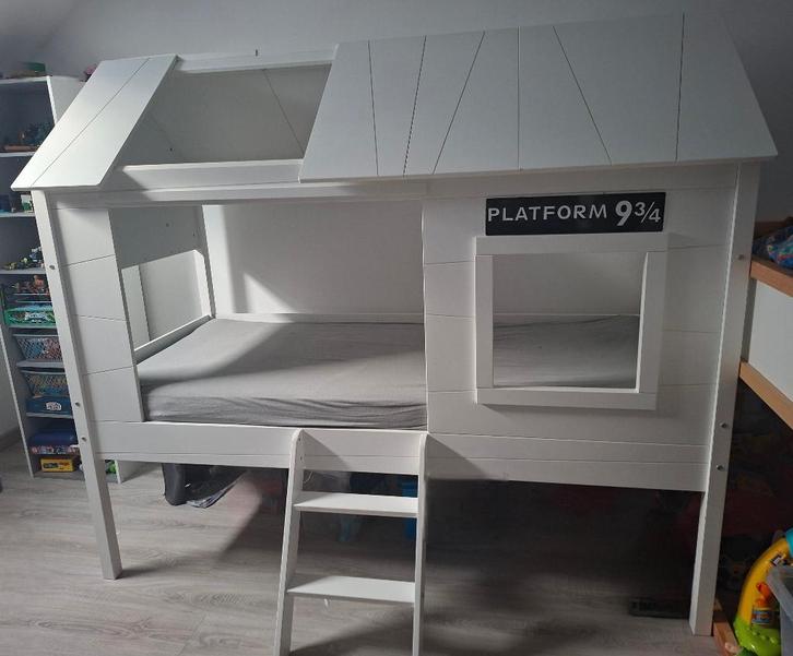 Lit cabane, Maison & Meubles, Chambre à coucher | Lits superposés & Lits mezzanines, Comme neuf, Autres types, Une personne, Enlèvement