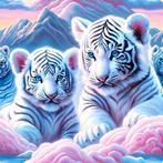 Diamond Painting welpjes roze 20x20cm (rond), Hobby en Vrije tijd, Verzenden, Nieuw, Knutselwerk