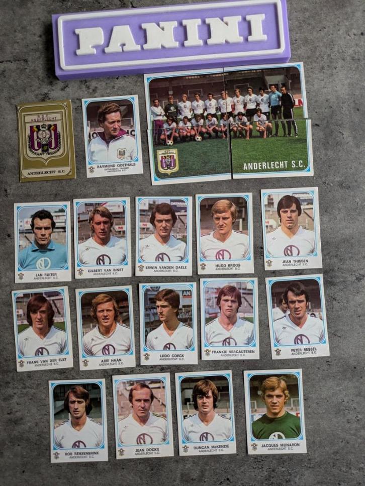 PANINI FOOTBALL 77 ANDERLECHT SP. 20 STICKERS 1977, Hobby en Vrije tijd, Stickers en Plaatjes, Nieuw, Verzenden