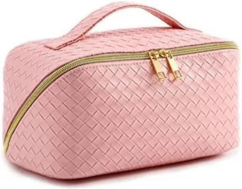 Ruikdly Draagbare make-uptas van waterdicht leer (12 stuks), Handtassen en Accessoires, Toilettassen, Nieuw, Heer of Dame, Roze