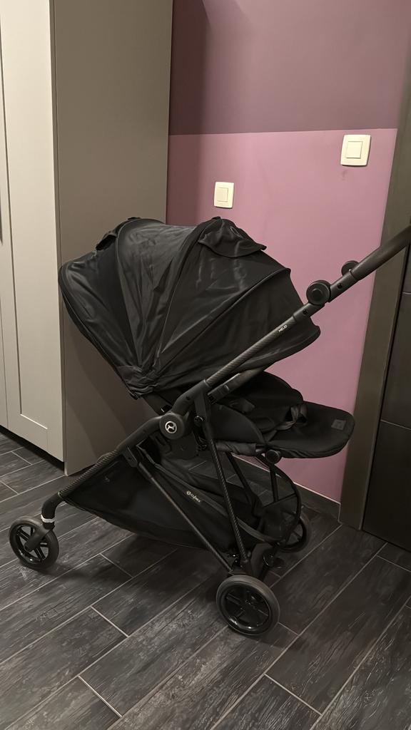Cybex Melio Carbon Magic Zwart, Kinderen en Baby's, Kinderwagens en Combinaties, Zo goed als nieuw, Kinderwagen, Overige merken
