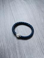 Donkerblauwe armband, Bijoux, Sacs & Beauté, Bracelets, Comme neuf, Synthétique ou Plastique, Bleu, Avec strass