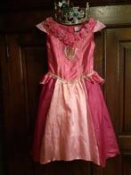 Roos prinsessenkleedje maat 134 leeftijd 6- 8jaar, Zo goed als nieuw, Ophalen