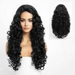 Mooie pruik lang zwart haar veel volume en krullen, Envoi, Neuf