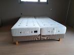 bed boxspring NOX met magnitude villandry matrassen 180*220, Maison & Meubles, Beige, Comme neuf, Enlèvement, 180 cm