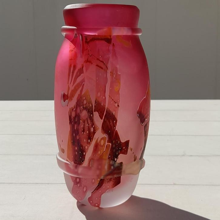 Rare vase du Val Saint Lambert. Signé, Antiek en Kunst, Antiek | Vazen, Ophalen