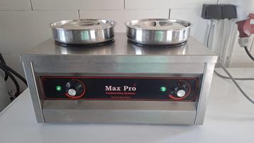 Maxpro 2-pots foodwarmer, chocoladewarmer beschikbaar voor biedingen