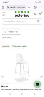 LOTS DE 4 TABOURETS BLANC ALUMINIUM INTÉRIEUR OU EXTERIEUR, 4 tabourets, Enlèvement ou Envoi