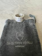 Herenring G-Star Raw 3301, Bijoux, Sacs & Beauté, Bagues, Fer ou Acier, Utilisé, Homme, Argent
