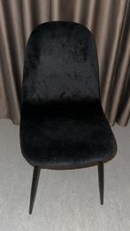 Zwarte velvet eet/make up stoel, Ophalen, Zo goed als nieuw