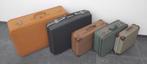 Oude vintage reiskoffers valiezen 5 stuks, Autres matériaux, Enlèvement, Utilisé