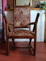 Antieke fauteuil - uitgesneden houten frame, Antiek en Kunst, Ophalen