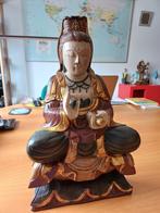 Antiek houten beeld Guanyin China, Antiek en Kunst, Ophalen