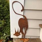 Rusty cat | Décoration de jardin | LIVRAISON GRATUITE, Jardin & Terrasse, Statues de jardin, Neuf, -, Animal, Métal