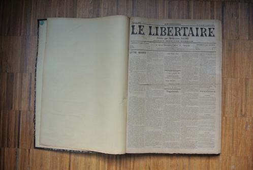 Le Libertaire : hebdomadaire à couverture rigide 1895-1899, Livres, Journaux & Revues, Utilisé, Journal, Enlèvement ou Envoi