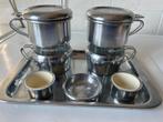 Set van 2 koffiefilters met toebehoren op schaaltje, Antiek en Kunst, Ophalen of Verzenden