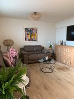 Lederen salon 2 + 2,5 (electrische relax), Ophalen, Zo goed als nieuw, Rechte bank, Leer