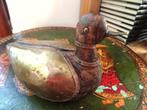 India: prachtige handgemaakte eend, hout en messing, Ophalen of Verzenden
