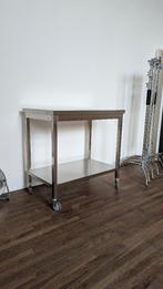 RVS Horeca Werkbank (op wielen), Ophalen, Nieuw zonder verpakking, Inox Meubilair