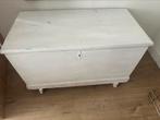Decoratieve witte hutkoffer, Ophalen, Gebruikt, 100 tot 150 cm
