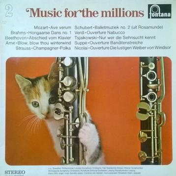 vinyl:  MUSIC FOT THE MILLIONS   2  (nieuw) beschikbaar voor biedingen