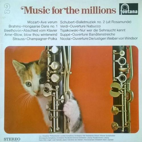 vinyl:  MUSIC FOT THE MILLIONS   2  (nieuw), Cd's en Dvd's, Vinyl | Klassiek, Zo goed als nieuw, Classicisme, Kamermuziek, 12 inch