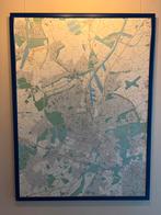 Oude stadskaart Gent-ingelijst anno 1980, Antiek en Kunst, Ophalen