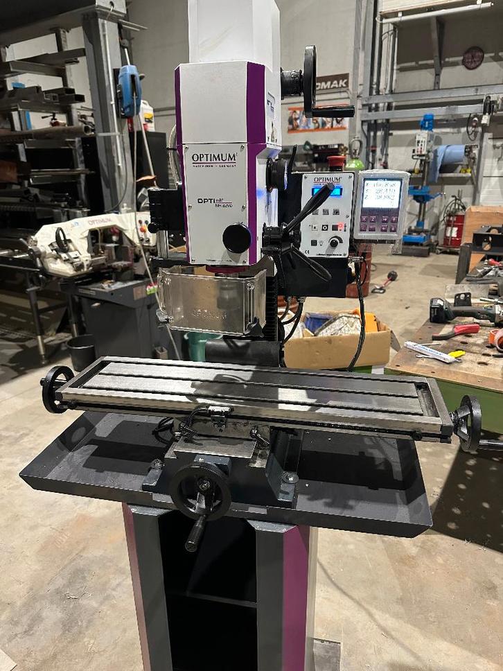 boor/frees machine Optimum, Doe-het-zelf en Bouw, Gereedschap | Freesmachines, Nieuw, Elektrisch, Sleuvenfrees, Ophalen