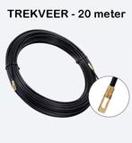 Trekveer 20meter Kabeltrekker Veerband Nylon Bedrading Zwart, Ophalen of Verzenden, Nieuw