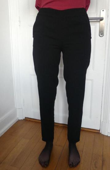 Access Fashion nieuw afslankende zwart lange broek mt 38