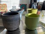 Bloempotten verschillende soorten, Tuin en Terras, Steen, Gebruikt, Rond, Binnen