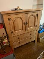 Barkast in massieve eik, Huis en Inrichting, Ophalen, Gebruikt, 100 tot 150 cm, Rustiek