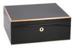 ADORINI  HUMIDOR MILAN DELUXE 75 SIGAREN - ZWARTE LAK  h157, Verzamelen, Verzenden, Nieuw, Tabaksdoos of Verpakking