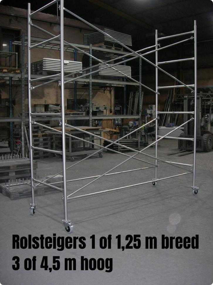 NIEUWE rolsteigers 3 of 4,50 m hoog - rolstelling - steigers, Doe-het-zelf en Bouw, Overige Doe-Het-Zelf en Bouw, Nieuw, Ophalen