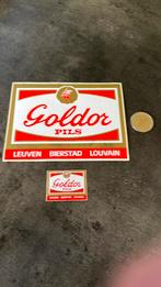 Pils Goldor Leuven Bierstad stickers, Verzenden, Zo goed als nieuw, Overige typen