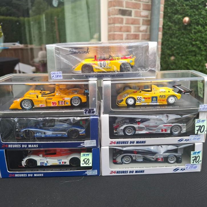 7 x 1/43 Spark     24h Le Mans, Hobby en Vrije tijd, Modelauto's | 1:43, Nieuw, Auto, Overige merken, Ophalen of Verzenden