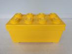 Gele Lego opbergdoos bouwsteen ca. 18 cm (geen inhoud), Ophalen of Verzenden, Gebruikt, Lego