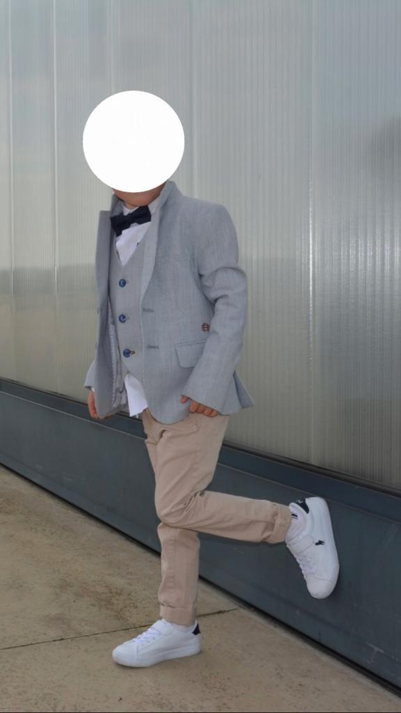 Communiekleren - kostuum jongen, Kinderen en Baby's, Kinderkleding | Maat 116, Zo goed als nieuw, Jongen, Jas, Ophalen of Verzenden