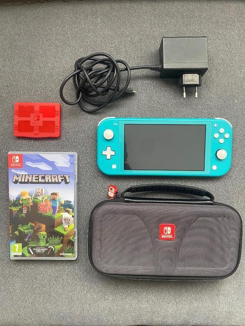 Nintendo Switch Lite turquoise, Games en Spelcomputers, Spelcomputers | Nintendo Switch Lite, Nieuw, Turquoise, Met beschermhoes of tas