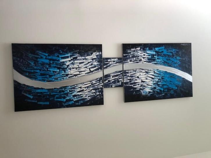 Handgeschilderde moderne schilderij ( Canvas ) 180 cm, Antiek en Kunst, Kunst | Schilderijen | Modern, Ophalen