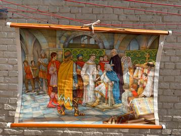 Schoolplaat ‘De beschaving ten tijde van Karel de Groote’ beschikbaar voor biedingen