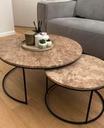 Marmeren salontafels set marmer salontafel tafel ronde rond, Huis en Inrichting, Ophalen, Zo goed als nieuw, Rond