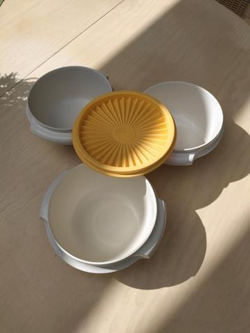 3 pots Tupperware assortis, Enlèvement, Comme neuf, Blanc